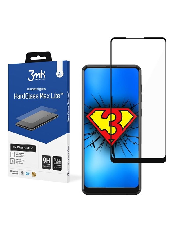 3mk HardGlass Max Lite Black Tempered Glass - Samsung Galaxy A21