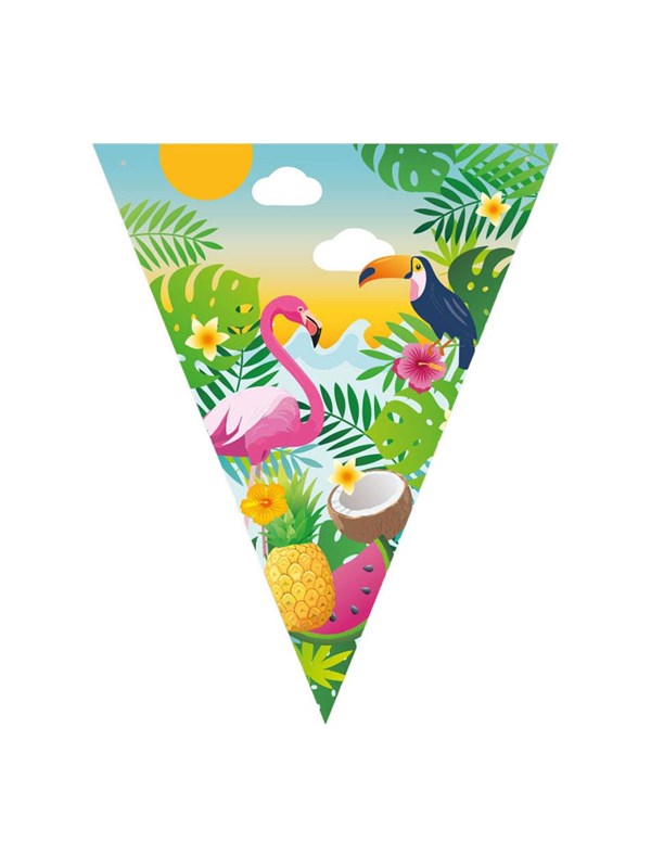 Globos Aloha Paper Flag Garland - 6m