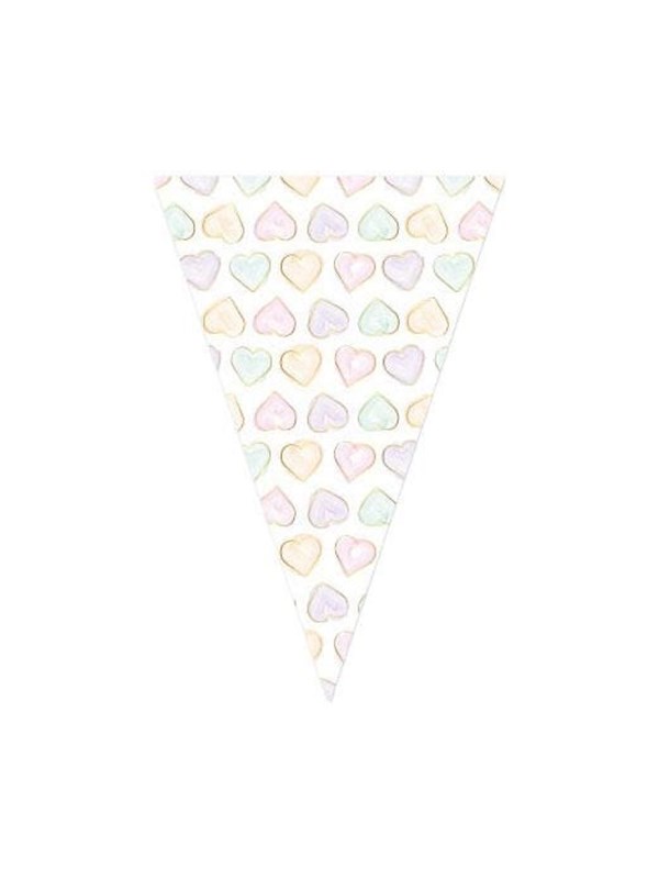 Globos Paper Flag Garland Watercolors Hearts - 6m