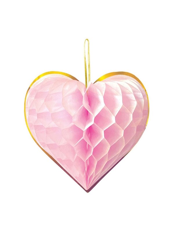 Globos Honeycomb Harten 23cm Watercolors Hearts - 4st.
