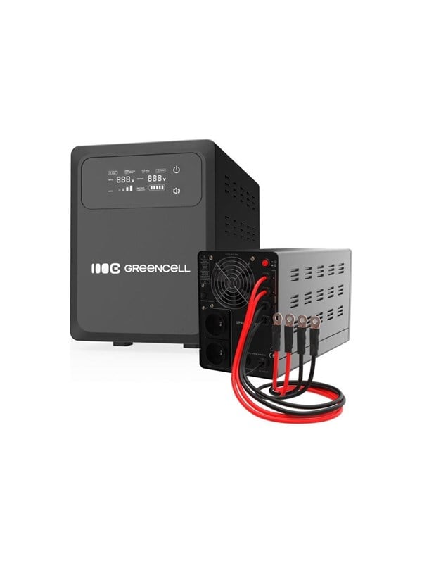 Green Cell UPSLPPC1000 - UPS - with LCD display - 1000 watt - 1500 VA