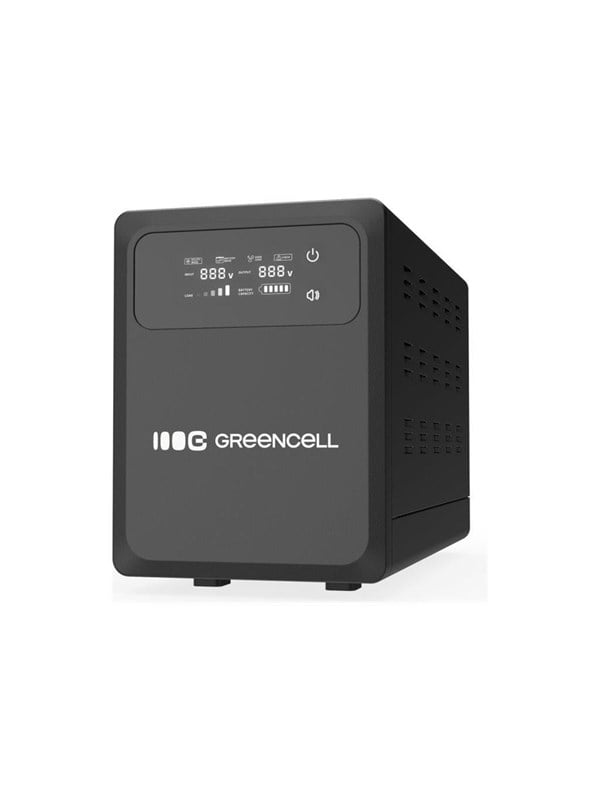UPS strømforsyning - Green Cell Line-Interactive 2 kVA / 1200 W, ren sinus, Type F