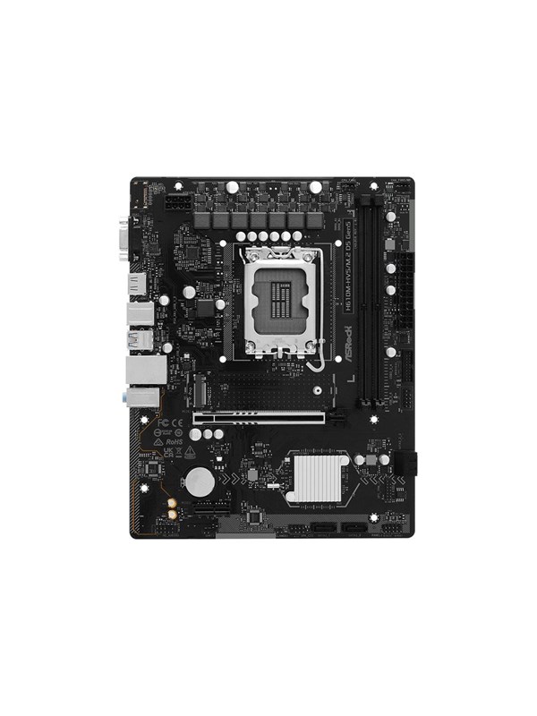 ASRock H610M-HVS/M.2 D5 Gen5 - motherboard - micro ATX - LGA1700 Socket - H610 Bundkort - Intel H610 - Intel LGA1700 - DDR5 RAM - Micro-ATX