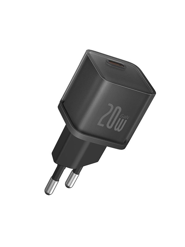 Wall Charger Baseus GaN5S, 20W, 3A, 1 x USB-C, Black P10162503113-00