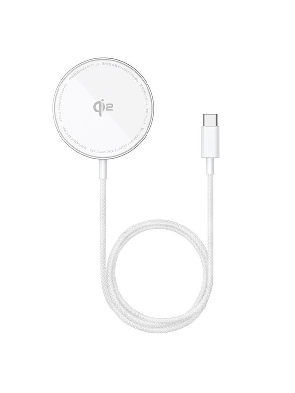 Baseus Simple Mini4 Magnetic 15W univerzális vezeték nélküli töltõ adapter fehér