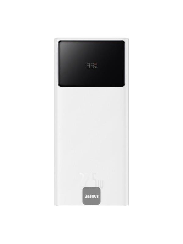 Baseus Star-Lord 20000mAh 22.5W Powerbank with Digital Display and USB-C 3A Cable 30cm - White - 20000 mAh