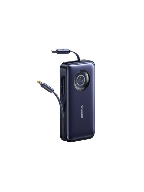 Baseus EnerCore CR11 20000mAh 100W Power Bank with Retractable USB-C Cable - Black - 20000 mAh