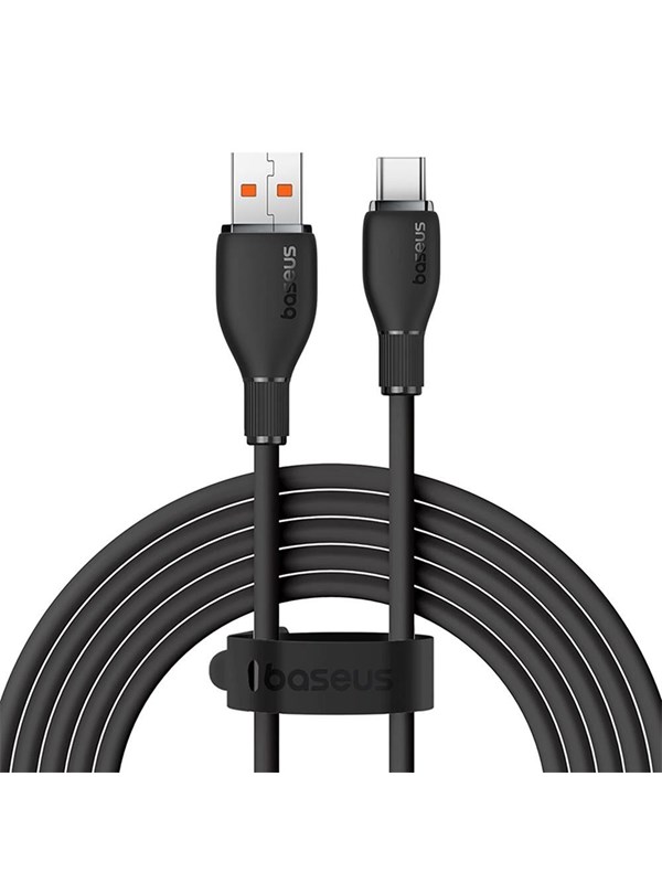 Cablu alimentare si date Baseus Pudding, interfata USB-USB-C, 100W, lungime 1.2m, negru