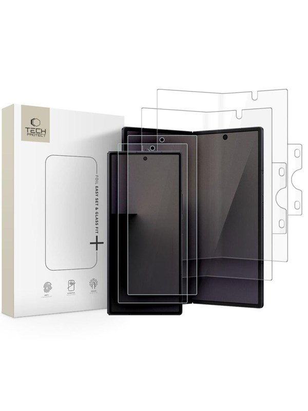 Tech-Protect Protective set: 2x Glass Fit+ tempered glass + 2x Hydro Flex+ 4in1 hydrogel film for Samsung Galaxy Z Fold8 Ultra