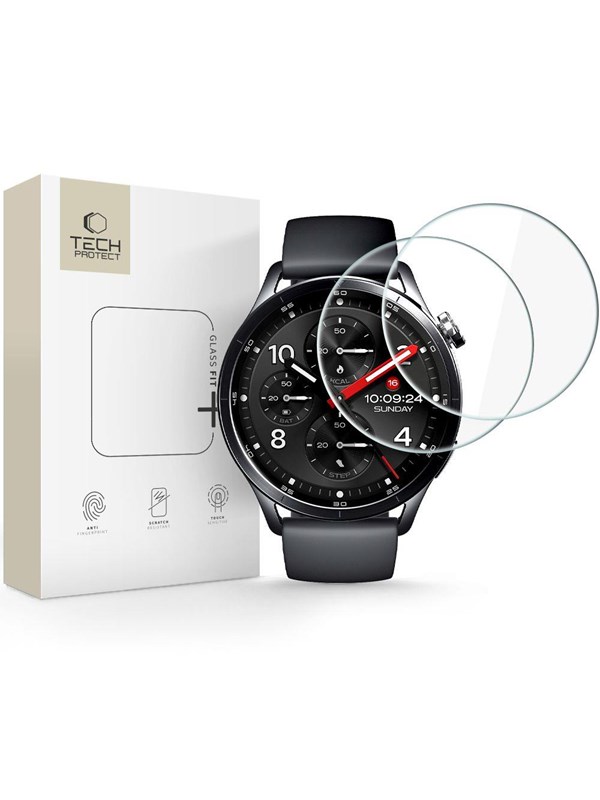 Tech-Protect Glass Fit+ 2-Pack Tempered Glass for Xiaomi Watch S5 46mm
