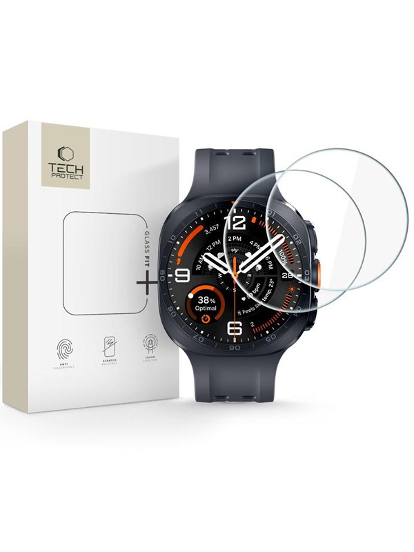 Tech-Protect Glass Fit+ 2-Pack Tempered Glass for Samsung Galaxy Watch Ultra/Ultra2 2 47mm