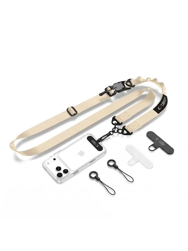 Tech-Protect C9S Rope Crossbody Phone Lanyard - Beige