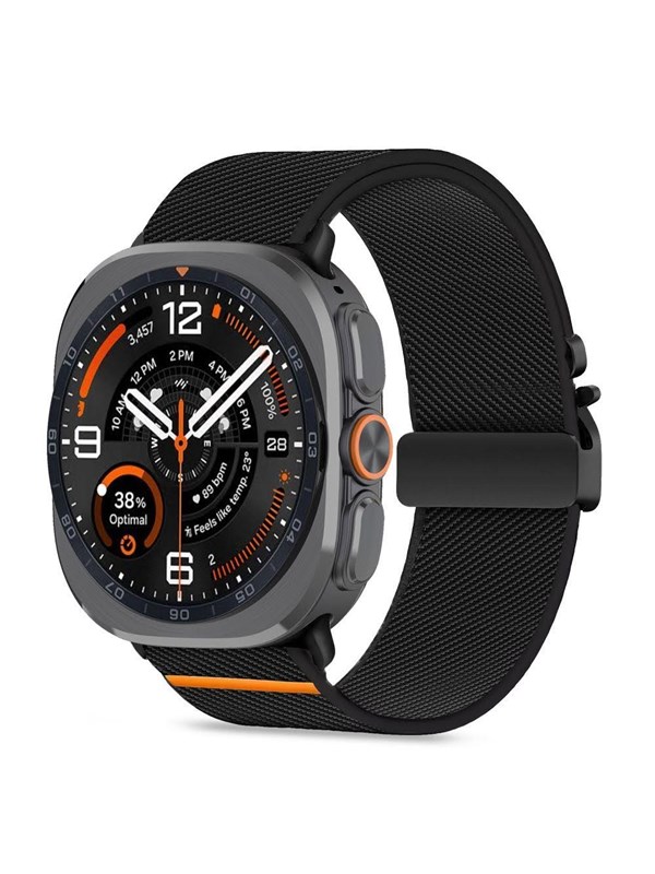 Tech-Protect Nylon Clasp for Samsung Galaxy Watch Ultra/Ultra2 47mm - Black
