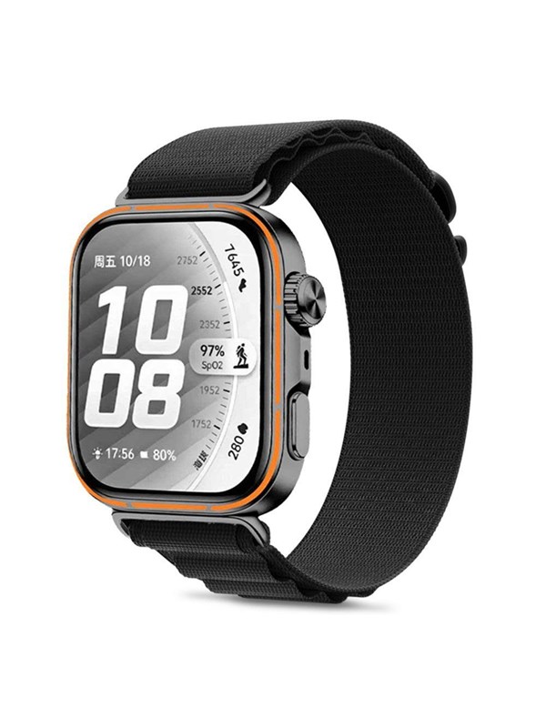 Tech-Protect Nylon Pro Strap for Huawei Watch Fit 3 / 4 / 4 Pro / 5 / 5 Pro - Black