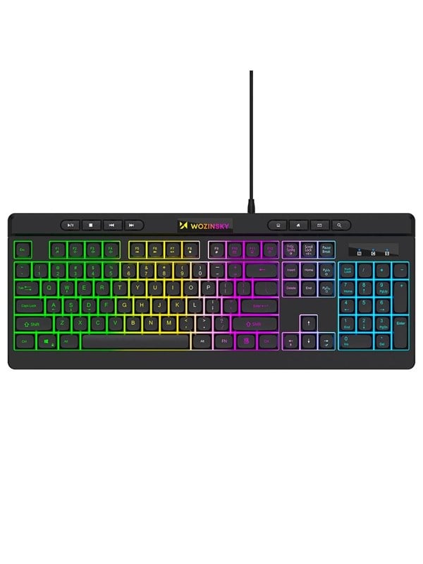 Klawiatura Wozinsky Klawiatura przewodowa Wozinsky WKG-1044 gamingowa membranowa z podswietleniem RGB