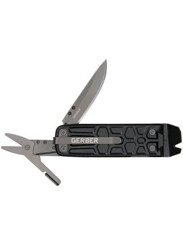 Gerber Multi-tool With 7 Functions, Knife With Smooth Blade And Belt Clip, Lockdown Slim Pry, Cast Iron