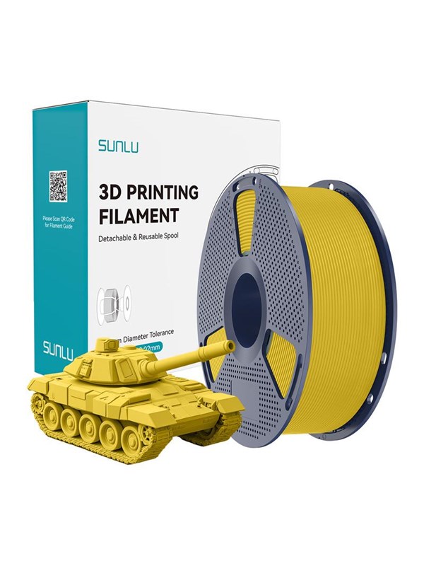 Sunlu High-Speed PLA+ Filament til 3D Printer - 1.75mm, 1kg - Gul