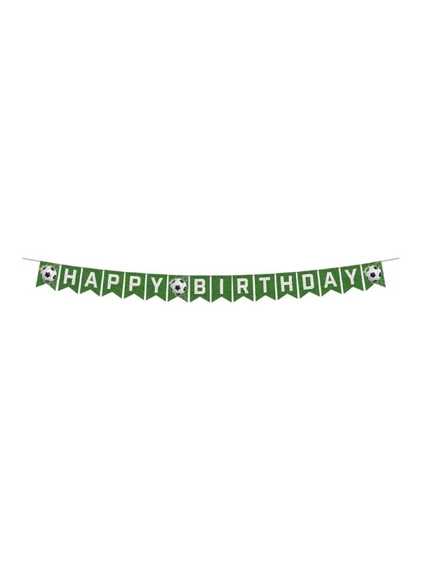 Globos Paper Bunting Happy Birthday Football - 6m