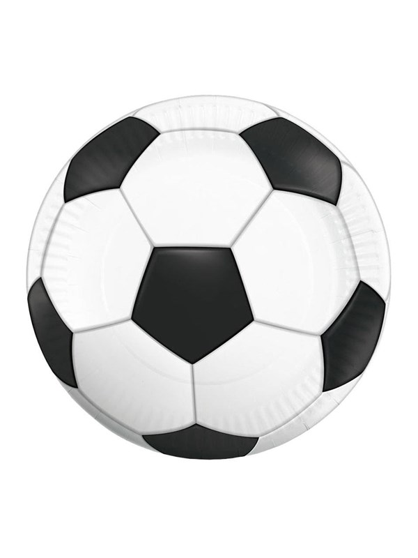 Globos Paper Plates 23cm Football - 8 pcs.