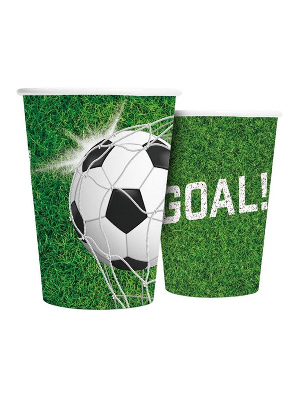 Globos Paper Cups 210ml Football - 8 pcs.