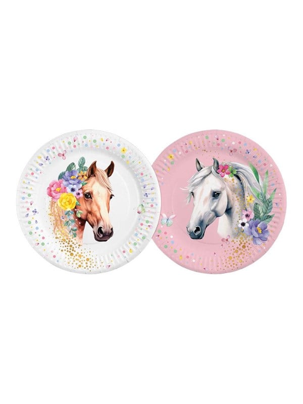 Globos Paper Plates 23cm Horses - 8 pcs.