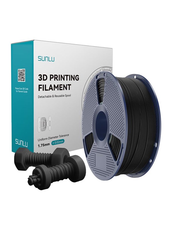 Sunlu High-Speed ABS Filament til 3D Printer - 1.75mm, 1kg - Sort