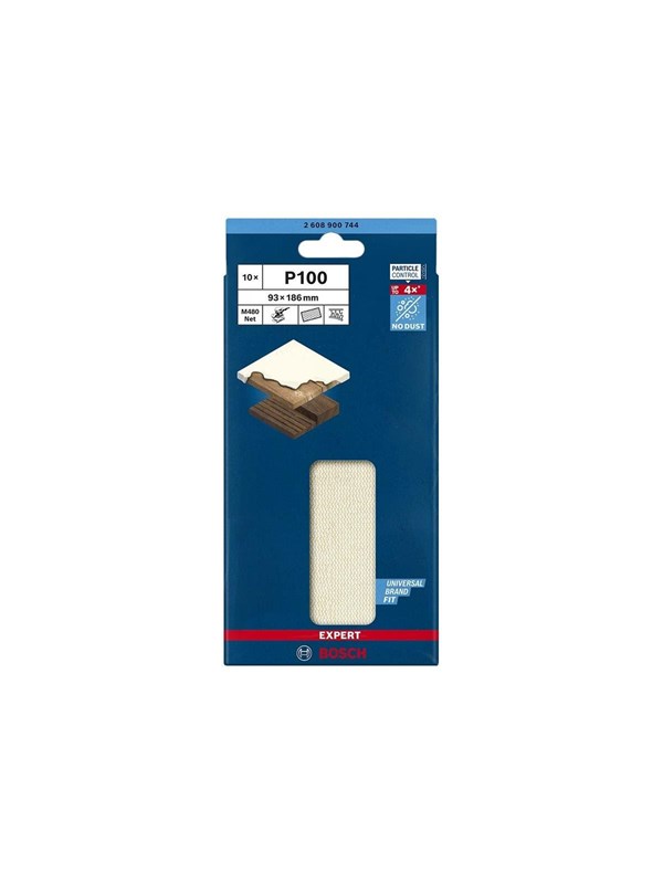 Bosch Expert M480 Sanding Sheets P100 10pcs