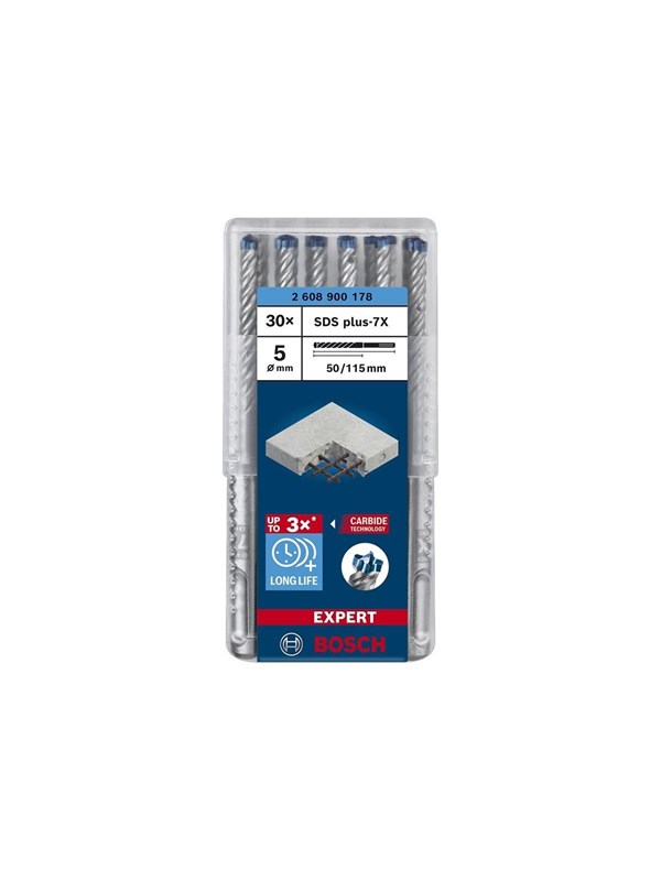 Bosch Expert SDS-plus-7X Drill Bit 5mm 30pcs