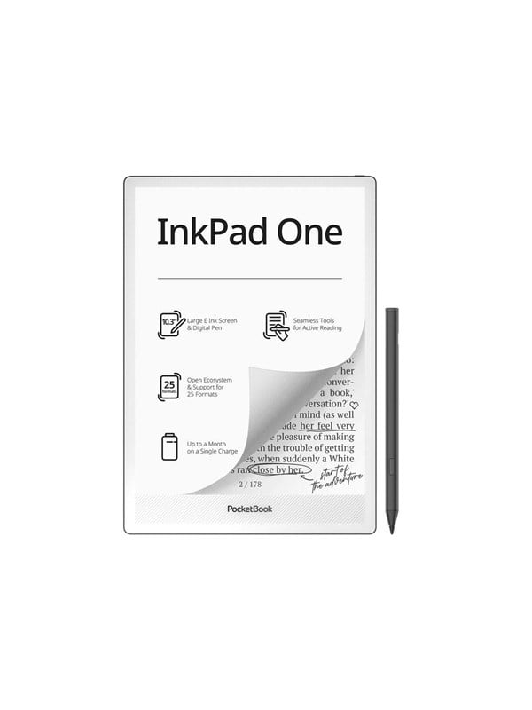 PocketBook InkPad One - eBook læser - 32 GB - 10.3 monokrom E Ink (1404 x 1872) - touch screen - Bluetooth - mat sort
