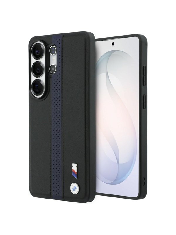 Etui BMW Perforated Stripe Logo MagSafedo Samsung Galaxy S26 Ultra niebieski