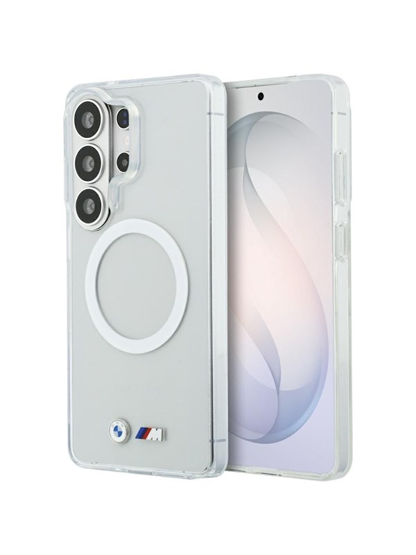 BMW IML Shockproof Metal Logo MagSafe Case for Samsung Galaxy S26 Ultra - Transparent