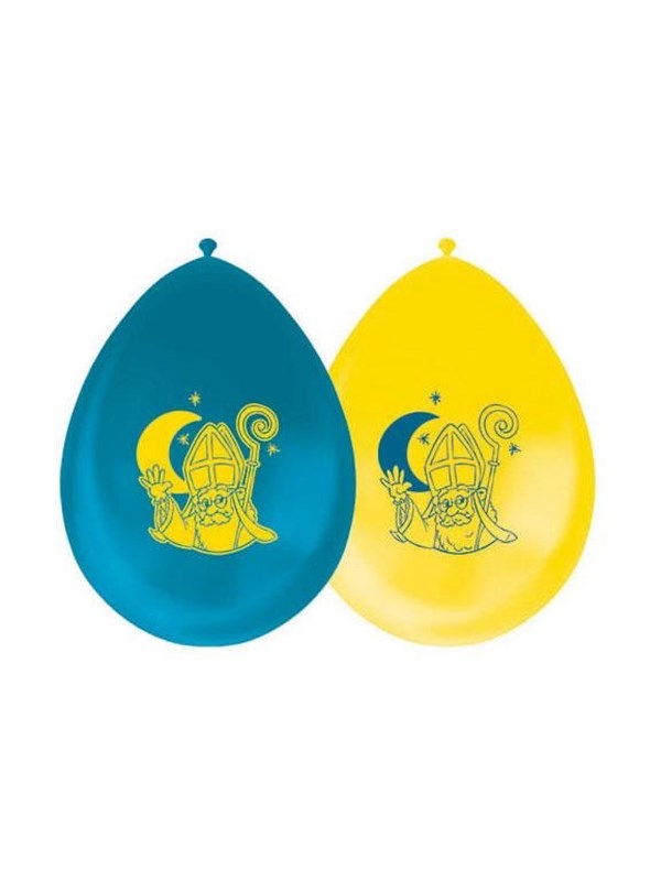 Globos 12 Inch Double-Sided Sinterklaas Balloons - 8 pcs.