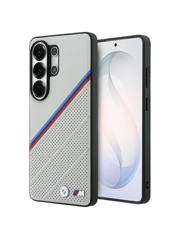 BMW Tricolor Metal Logo MagSafe Case for Samsung Galaxy S26 Ultra - Gray