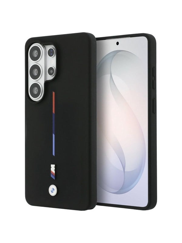 BMW M Silicone Tricolor Line MagSafe Case for Samsung Galaxy S26 Ultra - Black