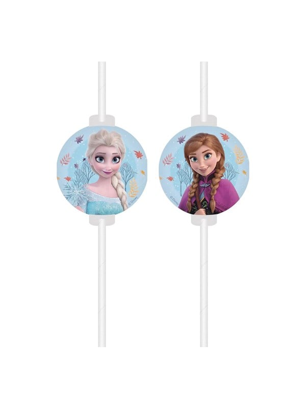 Globos Paper Straws Frozen Idyllic Wonder - 4 pcs.