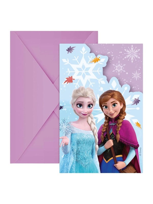 Globos Frozen Idyllic Wonder Invitations with Envelopes - 6 pcs.