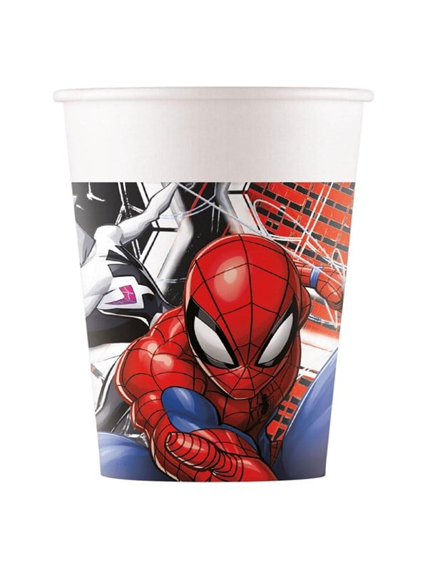 Globos Paper Cups 200ml Spiderman World of Web - 8 pcs.