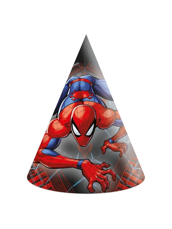 Globos Paper Hats Spiderman World of Web - 6 pcs.