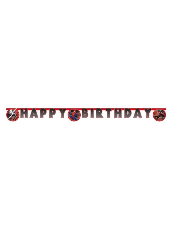Globos Letter Guirlande Happy Birthday Spiderman World of Web