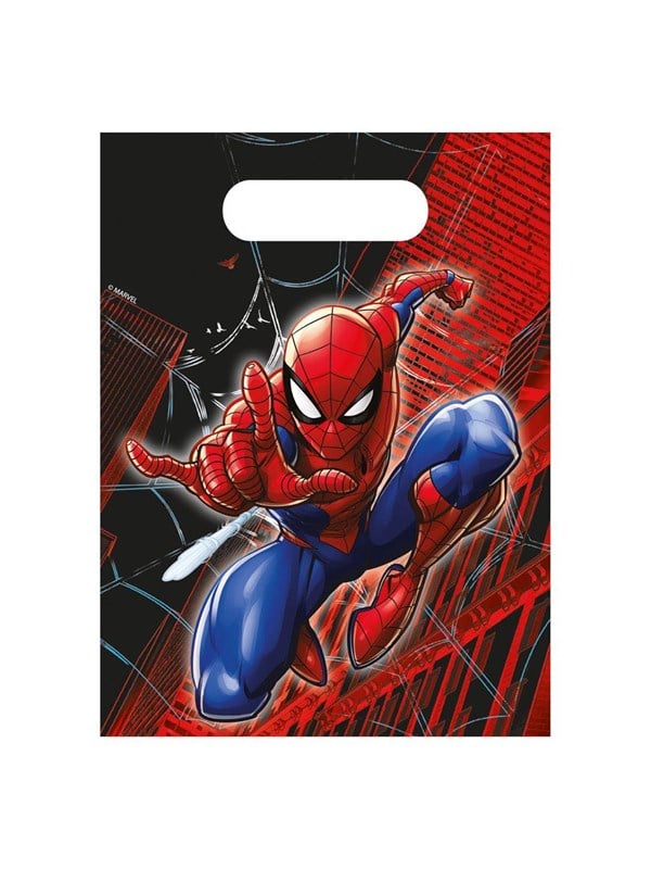 Globos Paper Party Bags Spiderman World of Web - 4 pcs.
