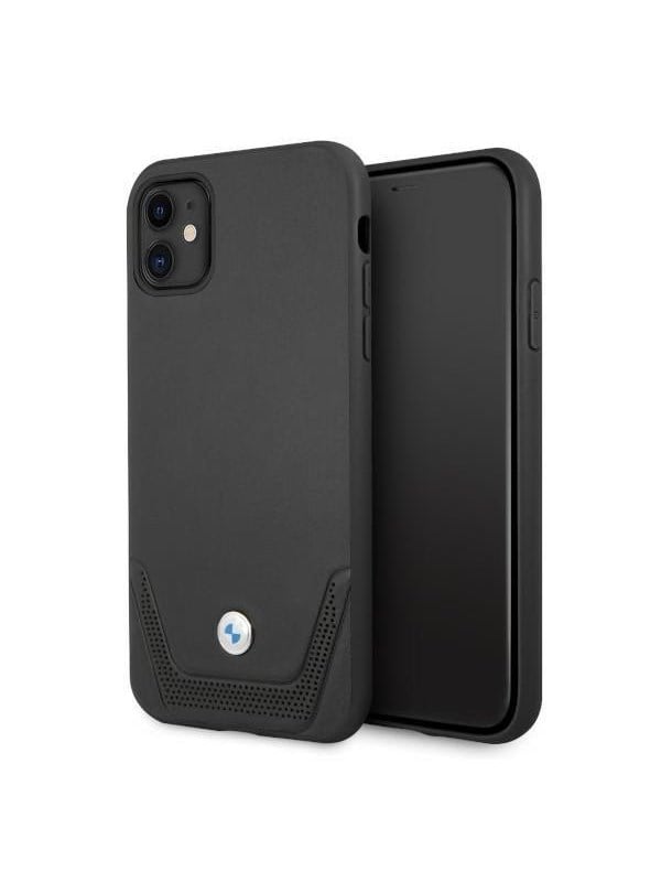 BMW case BMHCN61RSWPK iPhone 11 / Xr 6.1" black/black hardcase Leather Perforate
