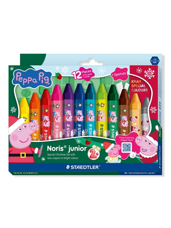 Staedtler Gurli Gris voksfarver, jule edition