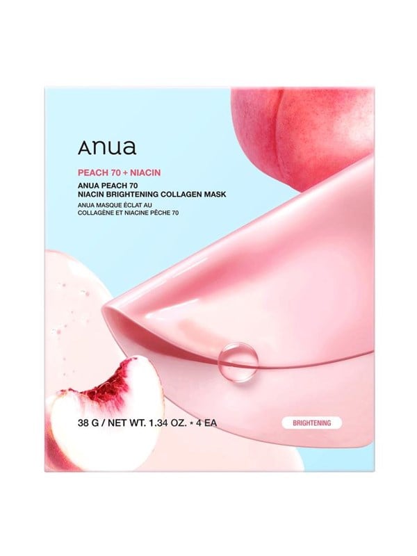 Anua Peach 70 Niacin Brightening Collagen Mask 4 pcs - 152 g