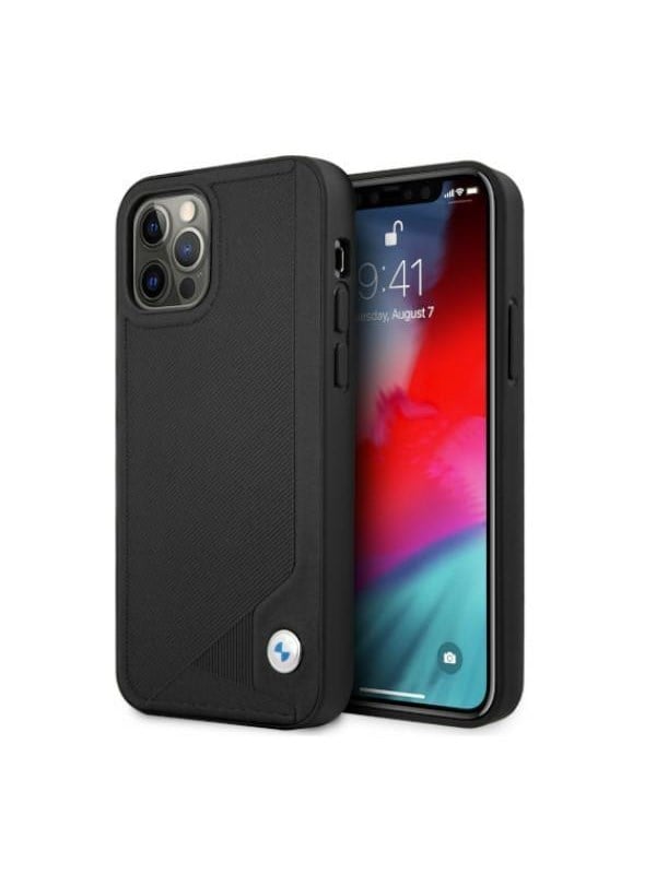 BMW Etui BMW BMHCP12LRCDPK iPhone 12 Pro Max 6,7" czarny/black hardcase Leather Deboss