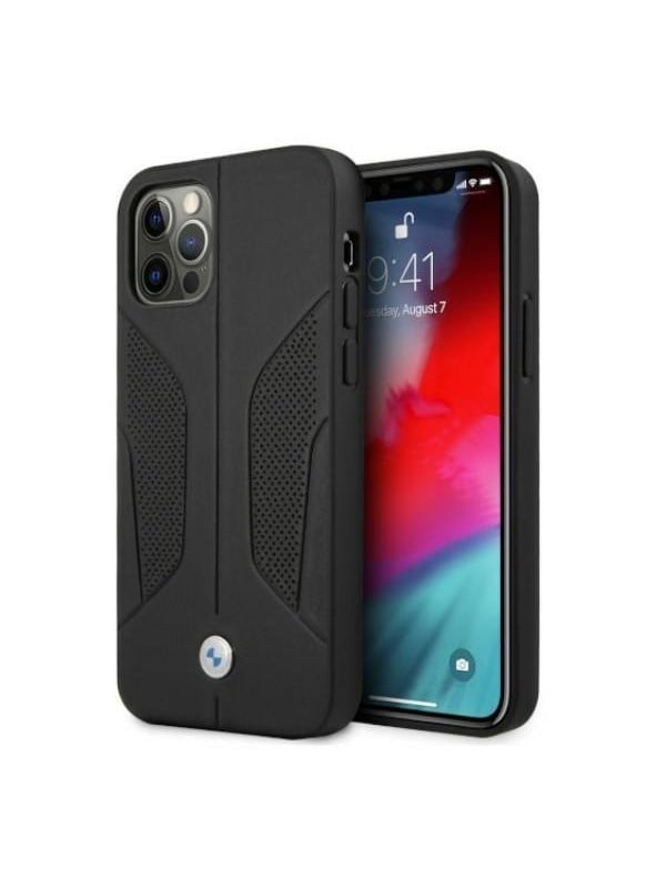 BMW Etui BMW BMHCP12LRSCSK iPhone 12 Pro Max 6,7" czarny/black hardcase Leather Perforate Sides