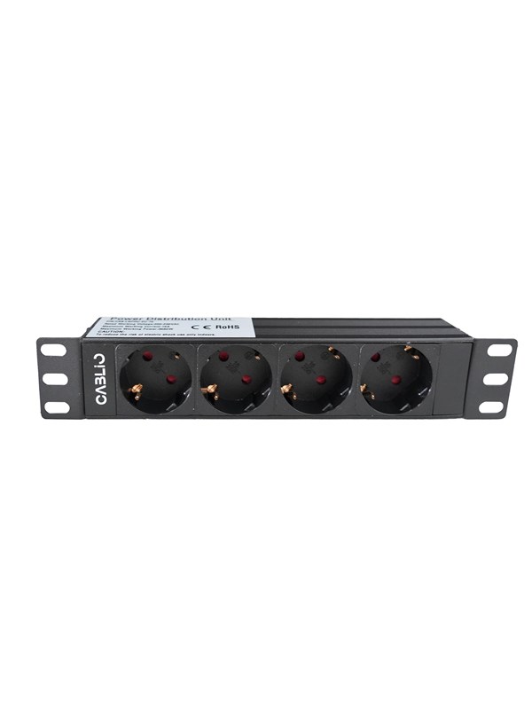 Cablio CAB-LNPDU-EU-10 - Basic PDU | 4x EU Sockets | 16A