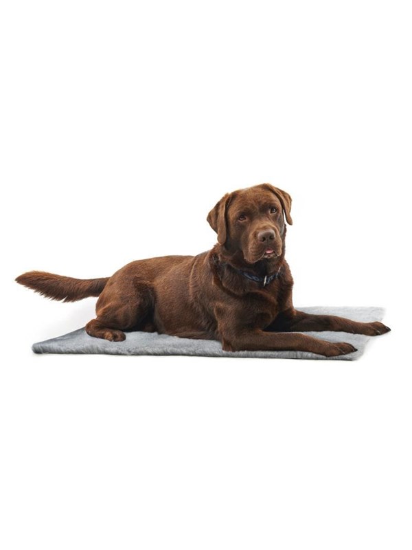 KRUUSE Vet Bed Anti-Slip - Grey - 150x75cm - Polyester Fleece