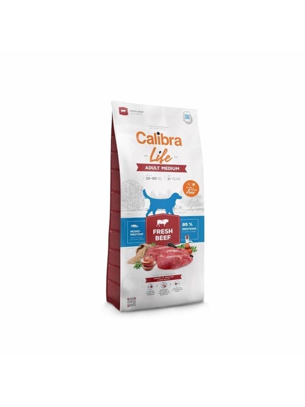 Calibra Dog Life Adult Medium Frisk oksekød 2,5 kg