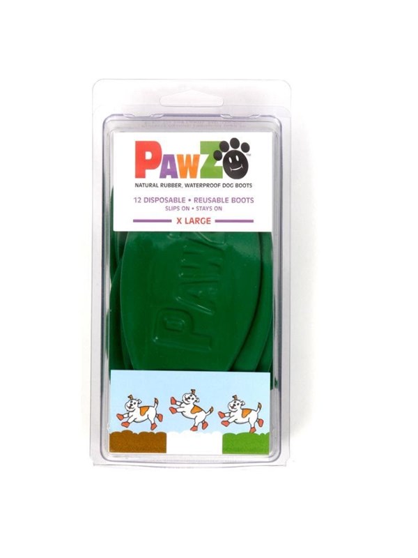 PawZ Pawz hundesko, XL, 12,7 cm, mørkegrøn 12 stk