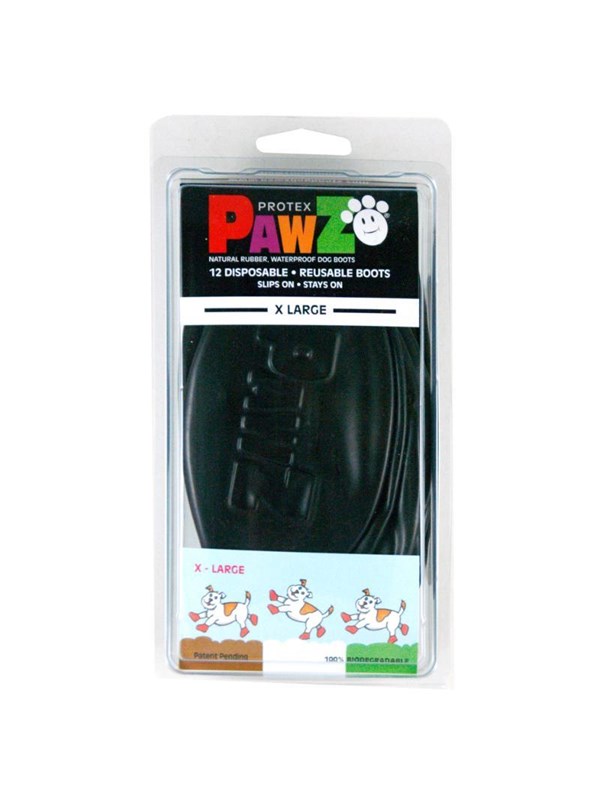 Buster Pawz - Dog shoe XL 12.7cm black 12 pcs - (278098)